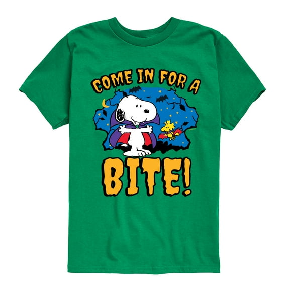 Peanuts - Snoopy Come In For A Bite - Toddler & Youth Short Sleeve Graphic T-Shirt