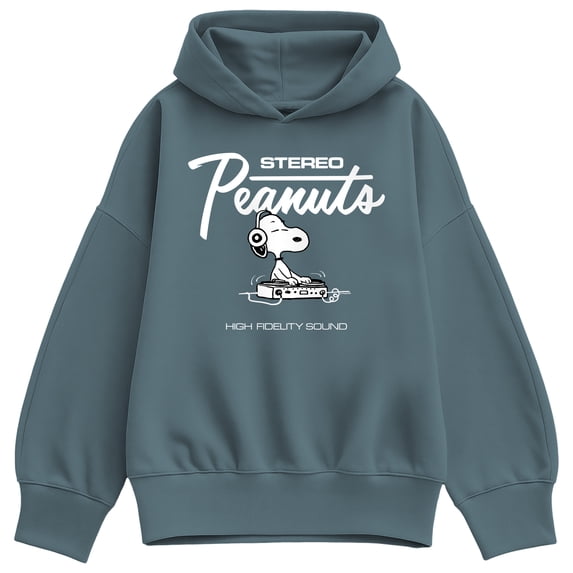 Peanuts - Snoopy DJ - Women's Oversized Fleece Hoodie Sweatshirt