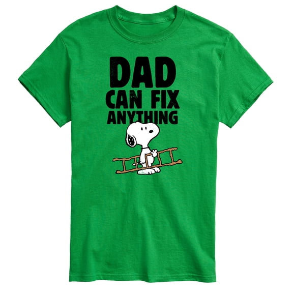 Peanuts - Snoopy Dad Can Fix It - Father's Day Gift - Men's Short Sleeve Graphic T-Shirt