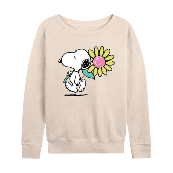Peanuts - Snoopy Daisy - Women's French Terry Long Sleeve Pullover