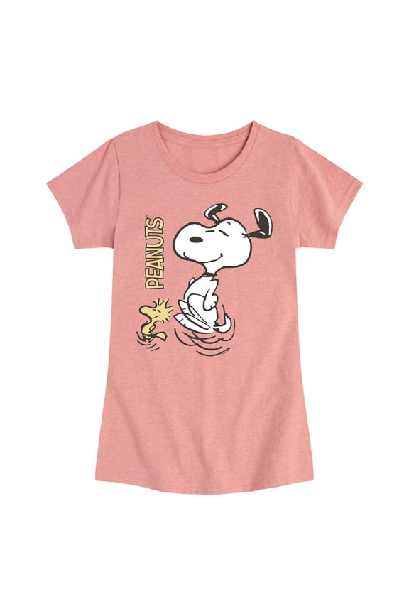 - Snoopy Dance - Youth Girls Fitted Short Sleeve T-Shirt