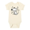 thumbnail image 1 of Peanuts - Snoopy Dancing Happily - Infant Baby One Piece, 1 of 6