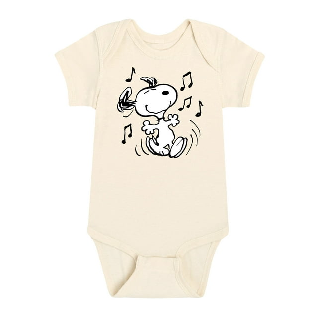 Peanuts - Snoopy Dancing Happily - Infant Baby One Piece - Walmart.com