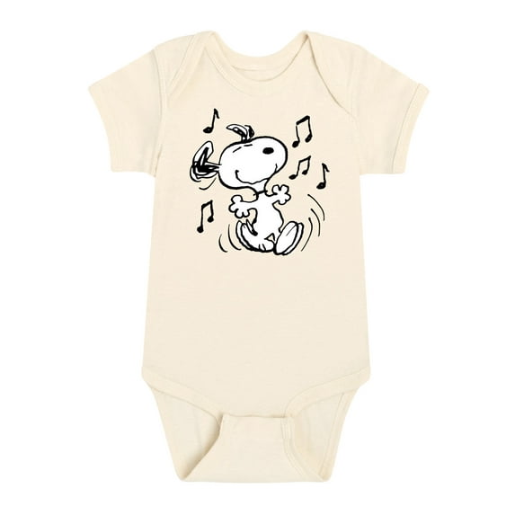 Peanuts - Snoopy Dancing Happily - Infant Baby One Piece