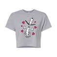 thumbnail image 1 of Peanuts - Snoopy Dancing Hearts - Juniors Cropped Graphic T-Shirt, 1 of 5