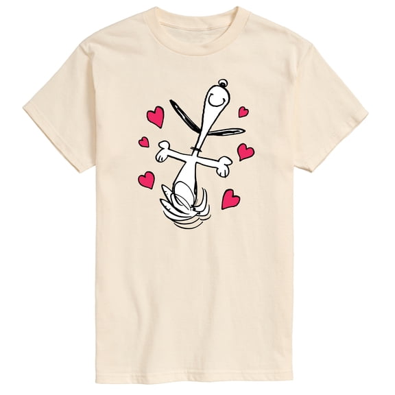 Peanuts - Snoopy Dancing Hearts - Men's Short Sleeve Graphic T-Shirt