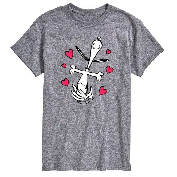 Peanuts - Snoopy Dancing Hearts - Men's Short Sleeve Graphic T-Shirt