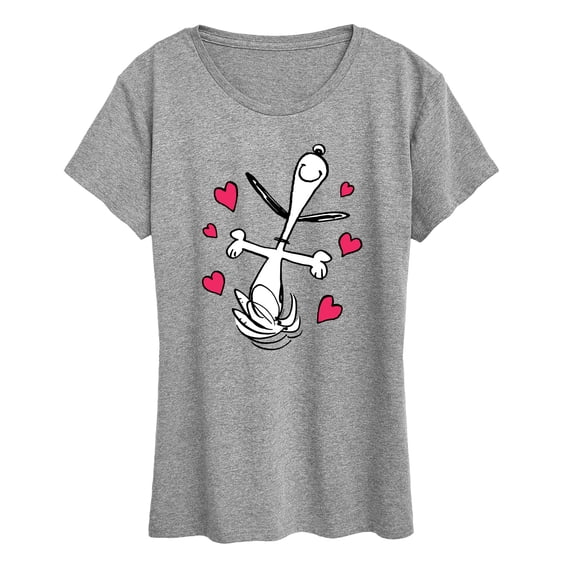 Peanuts - Snoopy Dancing Hearts - Women's Short Sleeve Graphic T-Shirt
