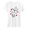 thumbnail image 1 of Peanuts - Snoopy Dancing Hearts - Women's Short Sleeve Graphic T-Shirt, 1 of 5