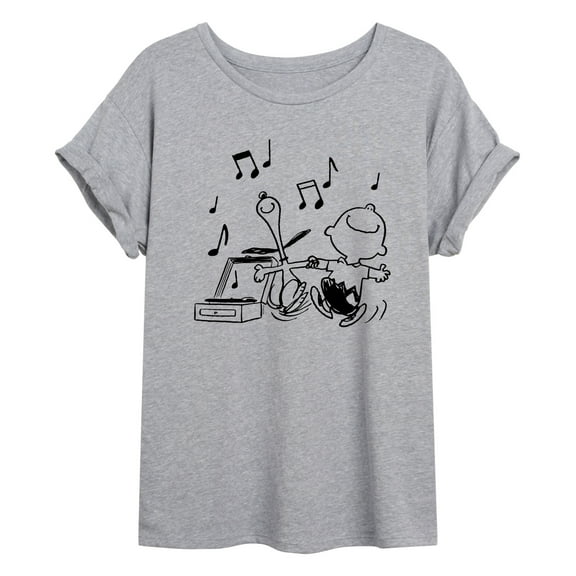 Peanuts - Snoopy Dancing - Juniors Ideal Flowy Muscle T-Shirt