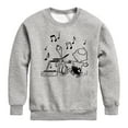 thumbnail image 1 of Peanuts - Snoopy Dancing - Toddler & Youth Crewneck Fleece Sweatshirt, 1 of 6