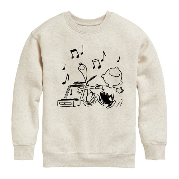 Peanuts - Snoopy Dancing - Toddler & Youth Crewneck Fleece Sweatshirt