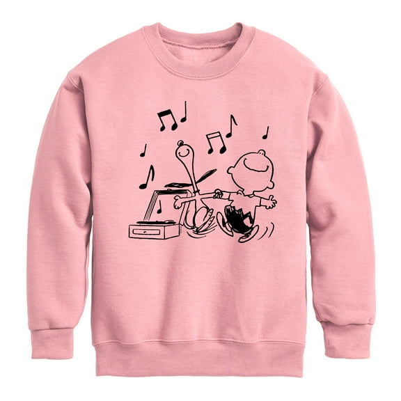 Peanuts - Snoopy Dancing - Toddler & Youth Crewneck Fleece Sweatshirt