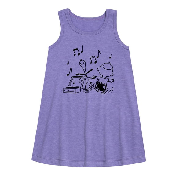 Peanuts - Snoopy Dancing - Toddler & Youth Girls A-line Dress