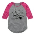 thumbnail image 1 of Peanuts - Snoopy Dancing - Toddler & Youth Girls Raglan Graphic T-Shirt, 1 of 6