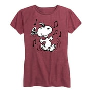 Peanuts - Snoopy Dancing Womens Short Sleeve Graphic T-Shirt