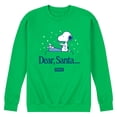 thumbnail image 1 of Peanuts - Snoopy Dear Santa - Men's Crew Fleece Sweatshirt, 1 of 5