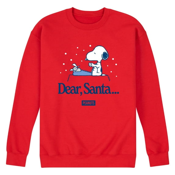Peanuts - Snoopy Dear Santa - Men's Crew Fleece Sweatshirt