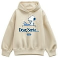 thumbnail image 1 of Peanuts - Snoopy Dear Santa - Women's Oversized Fleece Hoodie Sweatshirt, 1 of 4