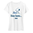 thumbnail image 1 of Peanuts - Snoopy Dear Santa - Women's Short Sleeve Graphic T-Shirt, 1 of 5