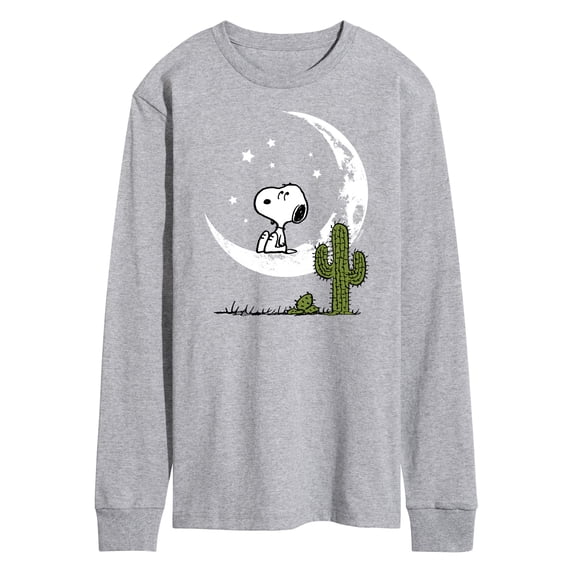 Peanuts - Snoopy Desert On Moon - Men's Long Sleeve Graphic T-Shirt