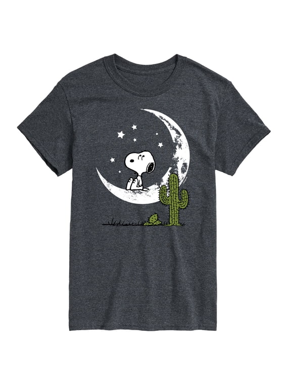 - Snoopy Desert On Moon Men's Short Sleeve Graphic T-Shirt