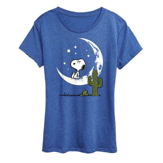 Peanuts - Snoopy Desert On Moon - Women's Short Sleeve Graphic T-Shirt