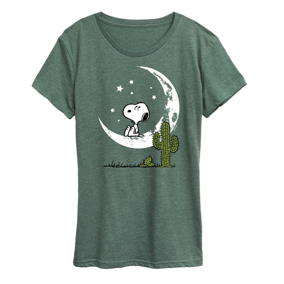 Peanuts - Snoopy Desert On Moon - Women's Short Sleeve Graphic T-Shirt