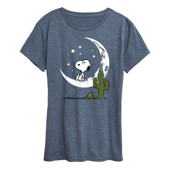 Peanuts - Snoopy Desert On Moon - Women's Short Sleeve Graphic T-Shirt