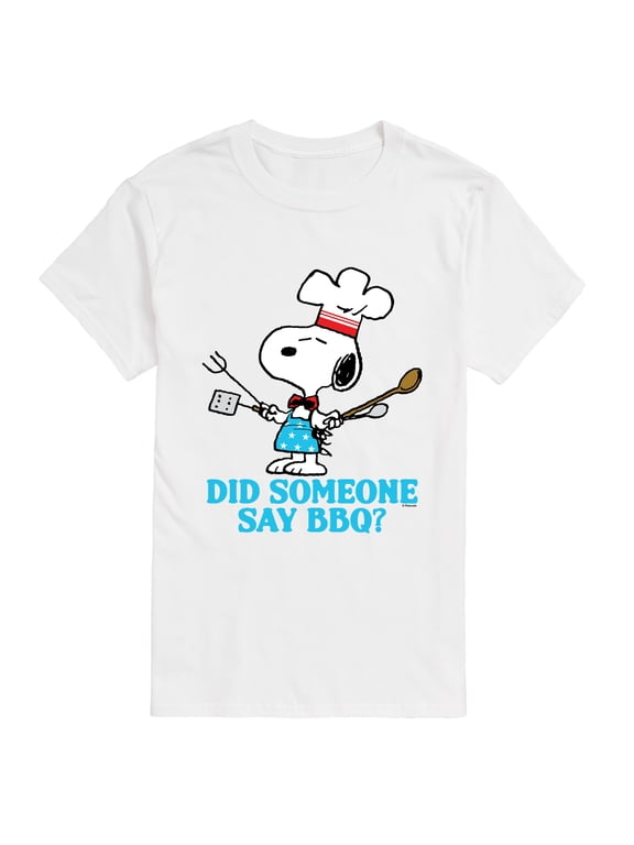 - Snoopy Did Someone Say BBQ? Men's Short Sleeve Graphic T-Shirt
