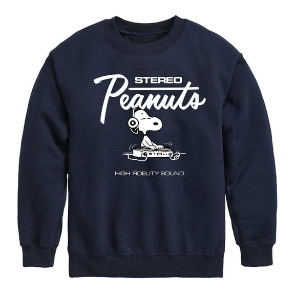 Peanuts - Snoopy Dj - Toddler & Youth Crewneck Fleece Sweatshirt