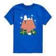thumbnail image 1 of Peanuts - Snoopy Doghouse Christmas Patchwork Toddler Boys' Toddler Short Sleeve Graphic T-Shirt, 1 of 6