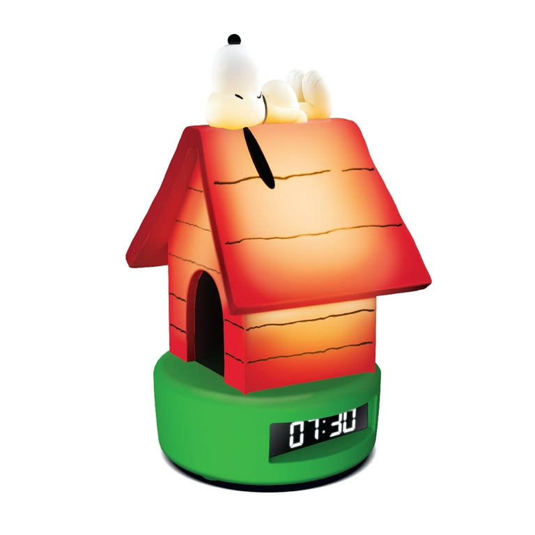Peanuts Snoopy Doghouse LED Alarm Clock – Warm White Lighting