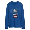 thumbnail image 1 of Peanuts - Snoopy Doghouse Wih Fireworks - Men's Long Sleeve Graphic T-Shirt, 1 of 5