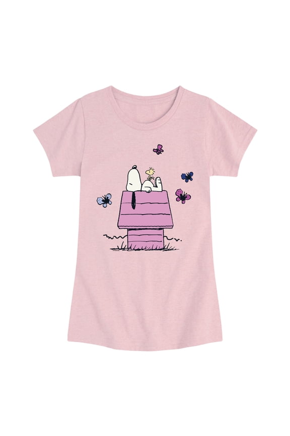 - Snoopy Doghouse - Youth Girls Fitted Short Sleeve T-Shirt