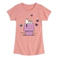 thumbnail image 1 of Peanuts - Snoopy Doghouse - Youth Girls Fitted Short Sleeve T-Shirt, 1 of 5