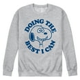 thumbnail image 1 of Peanuts - Snoopy Doing The Best I Can - Men's Crew Neck Fleece Pullover, 1 of 6