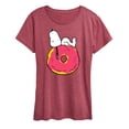 thumbnail image 1 of Peanuts - Snoopy Donut - Women's Short Sleeve Graphic T-Shirt, 1 of 5