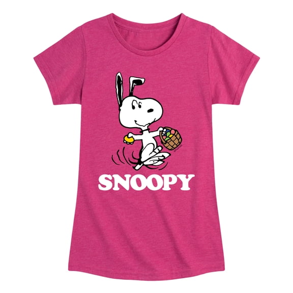 Peanuts - Snoopy Easter Basket - Girls Short Sleeve T-Shirt