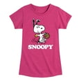 thumbnail image 1 of Peanuts - Snoopy Easter Basket - Girls Short Sleeve T-Shirt, 1 of 5