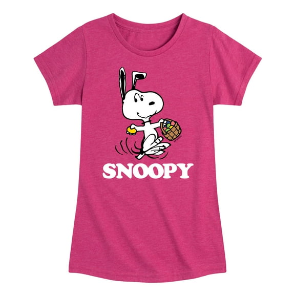 Peanuts - Snoopy Easter Basket - Girls Short Sleeve T-Shirt