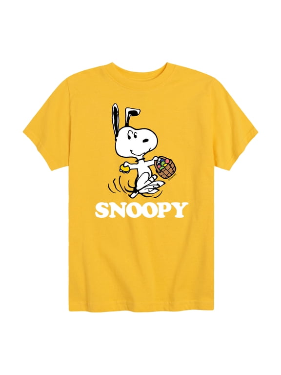 - Snoopy Easter Basket Boys' Short Sleeve Graphic T-Shirt