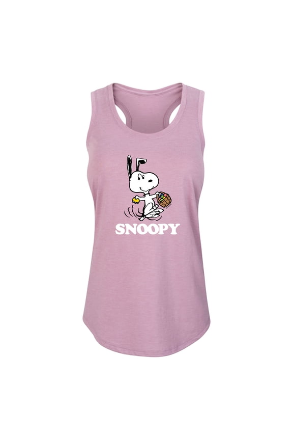 - Snoopy Easter Basket - Women's Racerback Tank Top