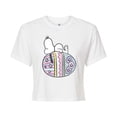 thumbnail image 1 of Peanuts - Snoopy Easter Egg - Juniors Cropped Graphic T-Shirt, 1 of 5