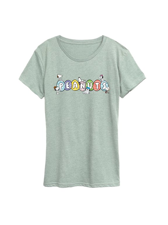 - Snoopy Eggs Women's Short Sleeve Graphic T-Shirt
