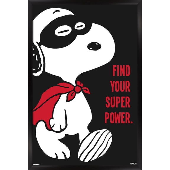 Peanuts - Snoopy Find Your Superpower Wall Poster, 22.375" x 34" Framed
