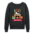 thumbnail image 1 of Peanuts - Snoopy Fireplace Merry Christmas - Women's Lightweight French Terry Long Sleeve Shirt, 1 of 6