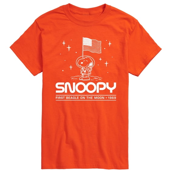 Peanuts - Snoopy First Beagle On The Moon - Men's Short Sleeve Graphic T-Shirt