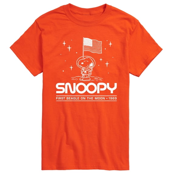 Peanuts - Snoopy First Beagle On The Moon - Men's Short Sleeve Graphic T-Shirt