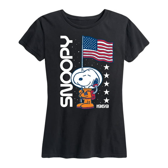Peanuts - Snoopy Flag 1969 - Women's Short Sleeve Graphic T-Shirt
